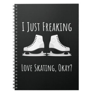 Ice Skating Gift Ideas Skater Winter Sports Female Notebook