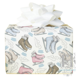 Ice Skating Gift Wrapping Paper