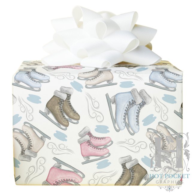 Ice Skating Gift Wrapping Paper (Creator Uploaded)