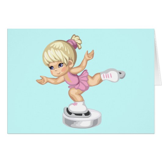 Ice Skating Girl Cards (Front Horizontal)