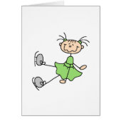 Ice Skating Girl In Green Card (Front)