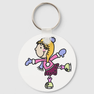 Ice Skating Girl Keychain