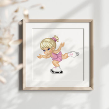 Ice Skating Girl Photo Print by pinkgifts4you at Zazzle