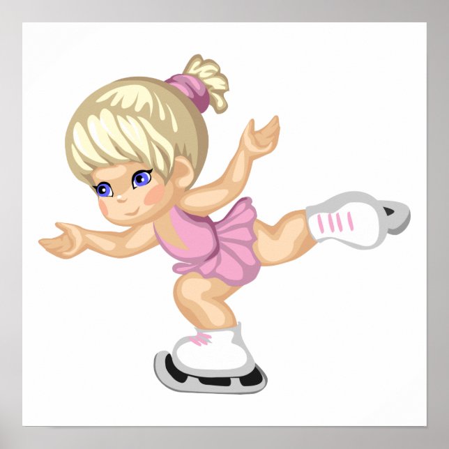 Ice Skating Girl Poster (Front)