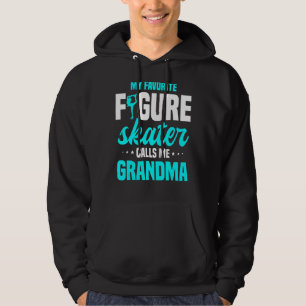 Ice Skating Grandma Skater Ice Skates Figure Skati Hoodie