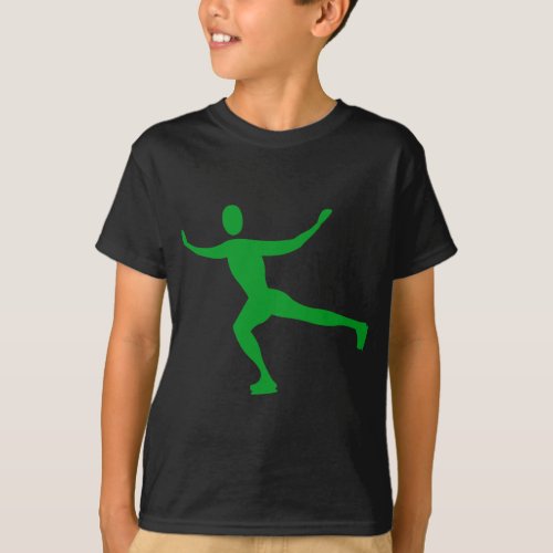 Ice Skating _ Grass Green T_Shirt