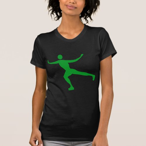 Ice Skating _ Grass Green T_Shirt