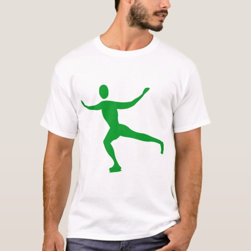 Ice Skating _ Grass Green T_Shirt