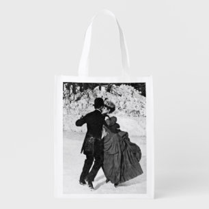 Ice Skating Grocery Bag