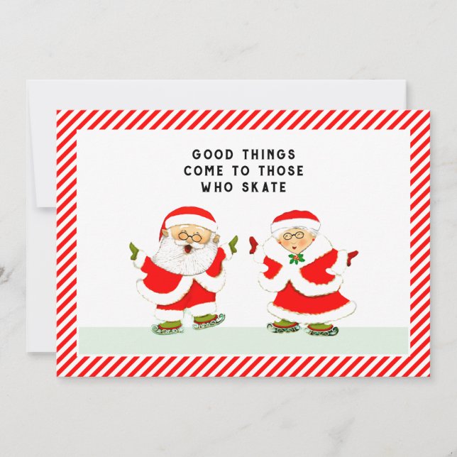 Ice Skating Holiday Card (Front)