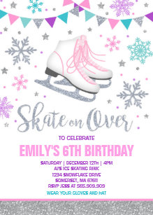 Download Free Template Ice Skating Birthday Party