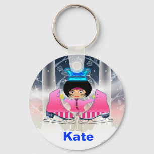 Ice Skating Key Chain