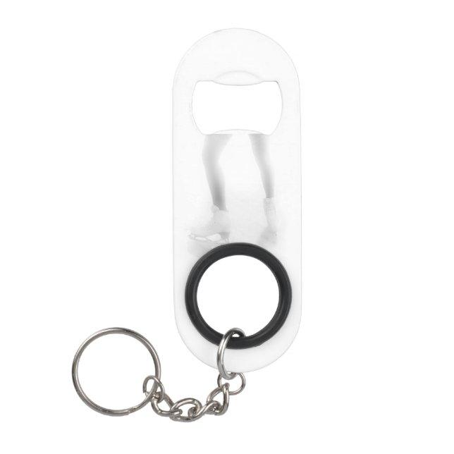 Ice skating keychain bottle opener (Front)