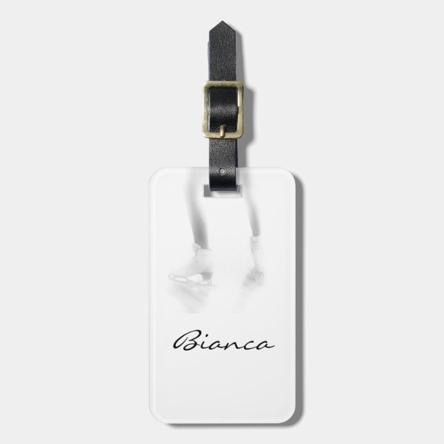 Ice skating luggage tag (Front Vertical)
