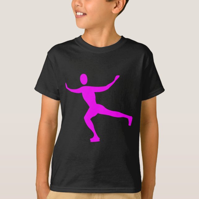 Ice Skating - Magenta T-Shirt (Front)