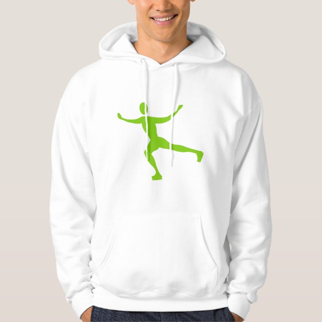 Ice Skating - Martian Green Hoodie (Front)