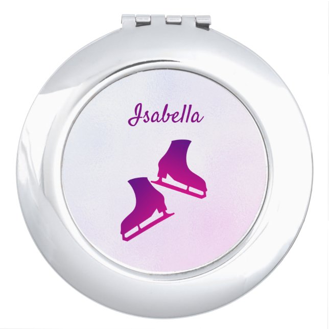 Ice skating mirror figure skates purple pink (Front)