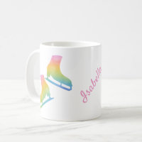 Ice skating mug figure skates pair rainbow