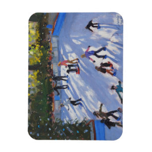 Ice skating Natural History Museum 2014 Magnet