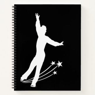 Ice skating notebook (figure skater man)