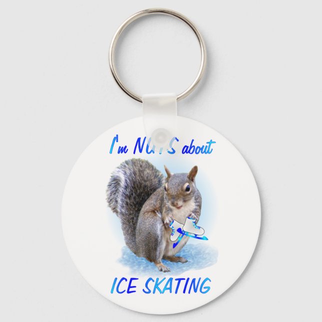 Ice Skating Nut Keychain (Front)