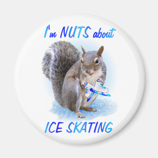 Ice Skating Nut Magnet