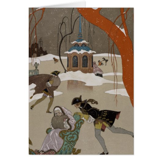 Ice Skating on the Frozen Lake Cards (Front)