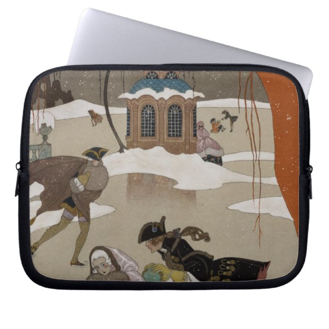 Ice Skating on the Frozen Lake Laptop Sleeve (Front)