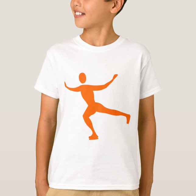 Ice Skating - Orange T-Shirt (Front)