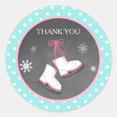 Ice Skating Party Favor Stickers