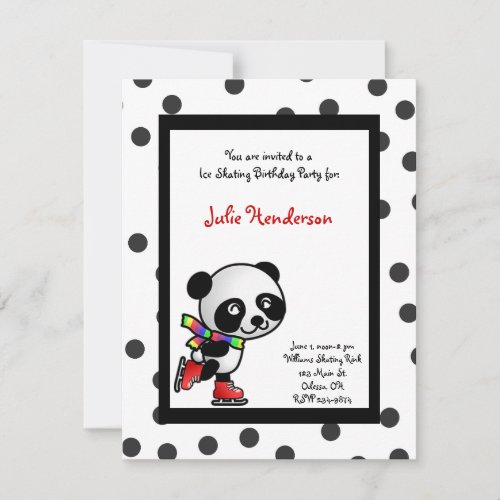 Ice Skating Party Invitation