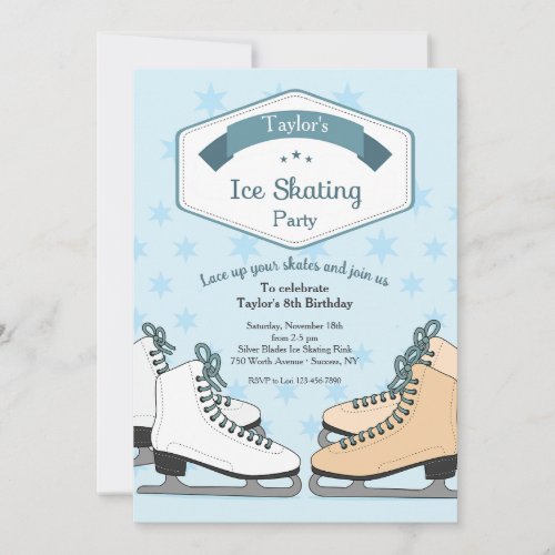 Ice Skating Party Invitation