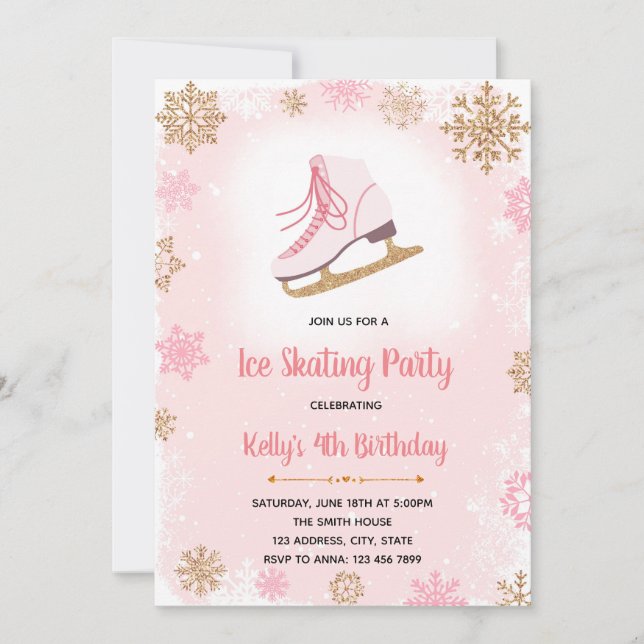 Ice skating party invitation (Front)