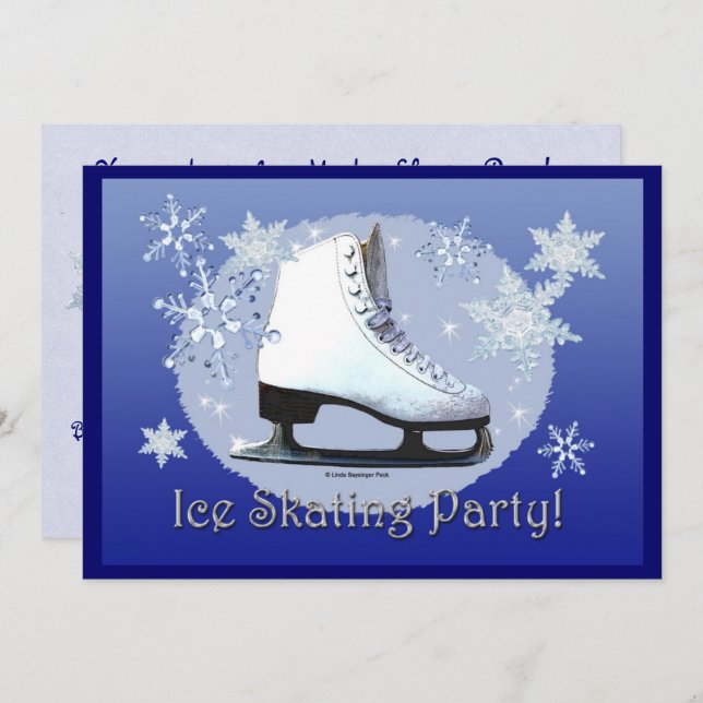 Ice Skating Party! Invitation (Front/Back)