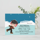 Ice Skating party Invitation (Standing Front)