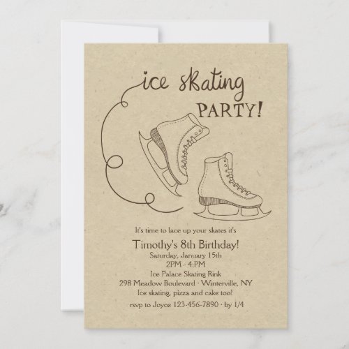 Ice Skating Party Invitation