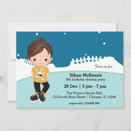 Ice Skating party Invitation