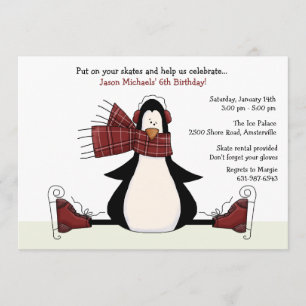 Ice Skating Party Invitation