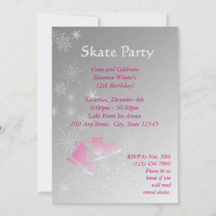 Ice Skating Party Invitation