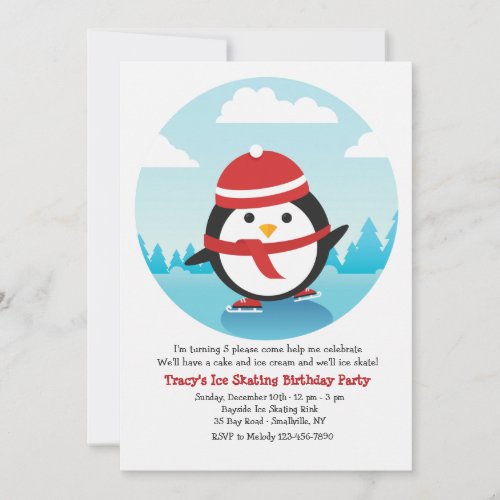 Ice Skating Party Invitation