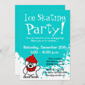 Ice skating party invitations | Custom invites (Front/Back)