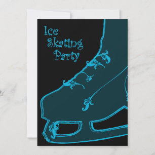 ice skating party paisley invitation