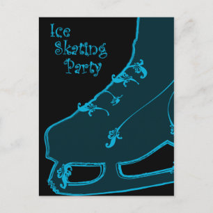 ice skating party paisley invitation