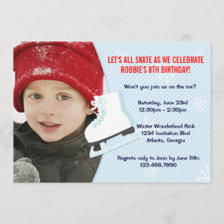 Ice Skating Party Photo Invite