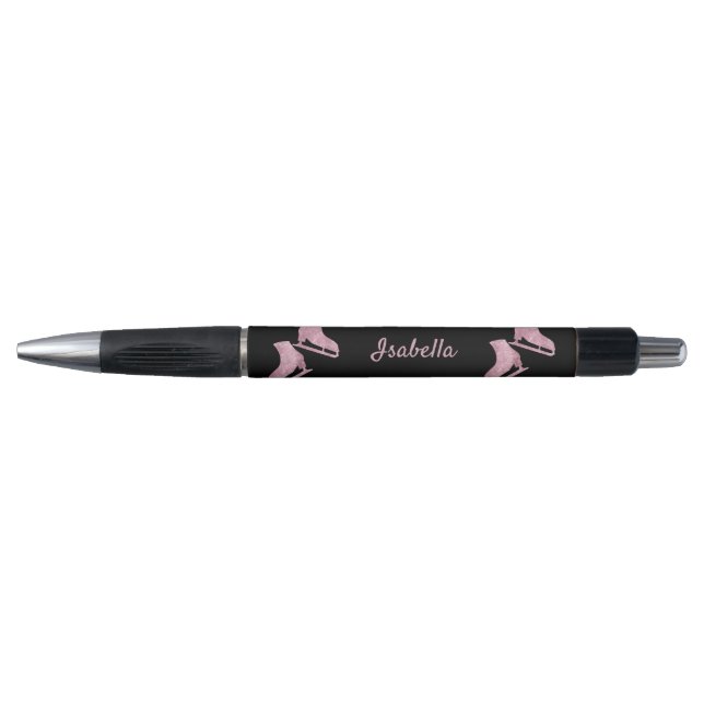 Ice skating pen figure skates pink sparkle (Front)