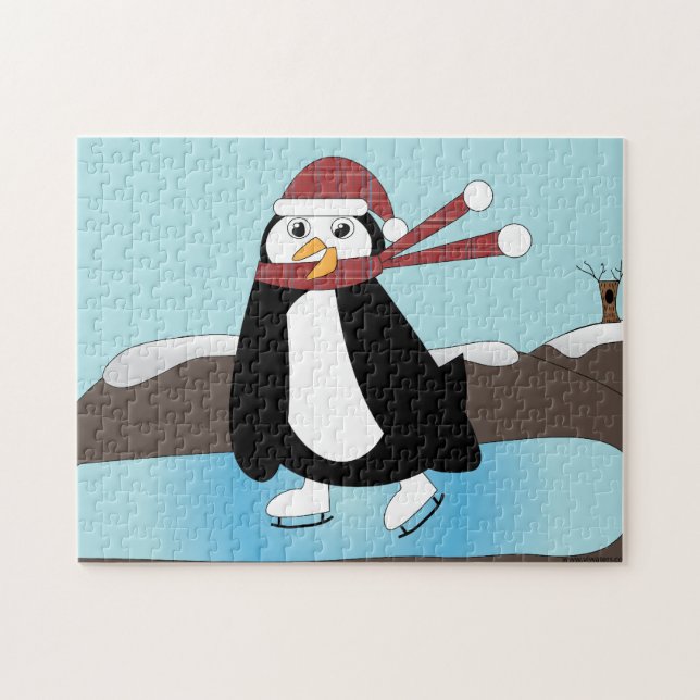 Ice Skating Penguin Jigsaw Puzzle (Horizontal)