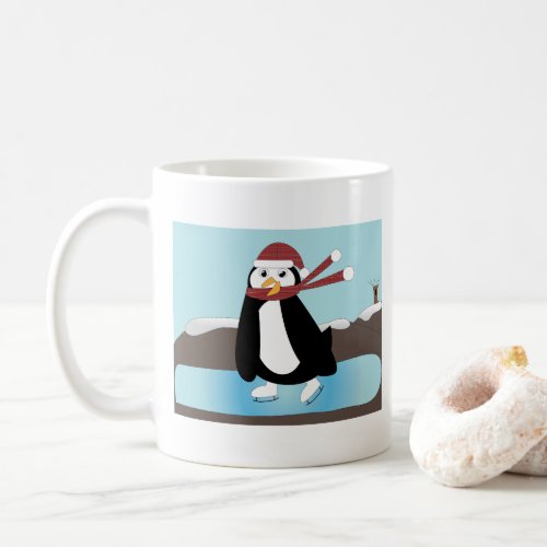 Ice Skating Penguin Mug