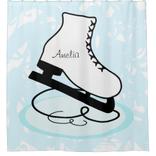 Ice Skating Personalized Shower Curtain