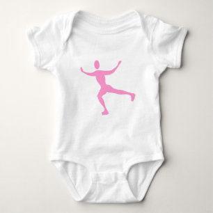 Ice Skating - Pink Baby Bodysuit