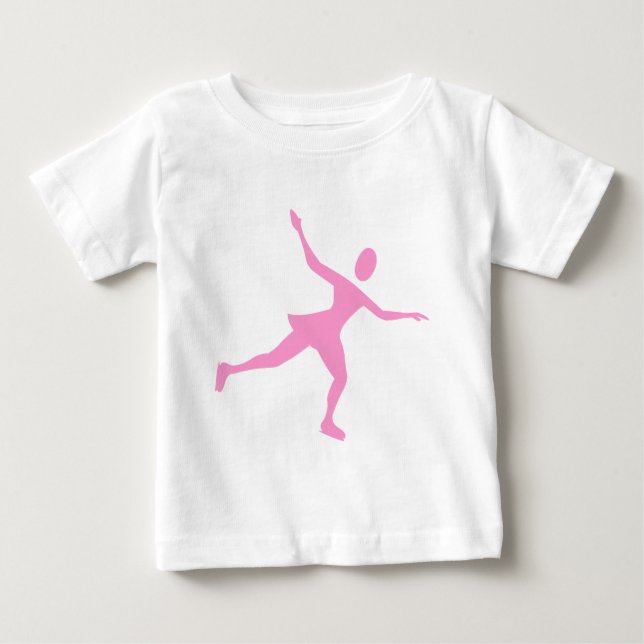 Ice Skating - Pink Baby T-Shirt (Front)